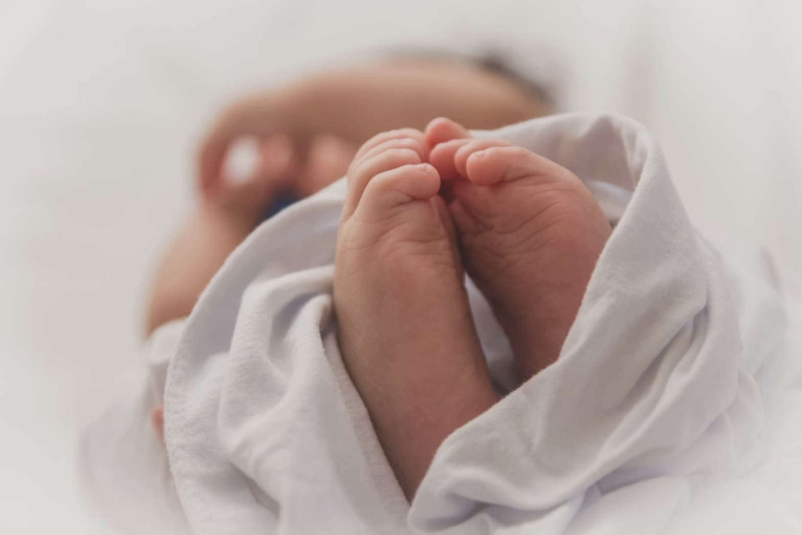 baby feet close up